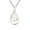 White Pearl, variant on Captivating Abalone Shell Teardrop Sterling Silver Pendant Necklace for Women Adult