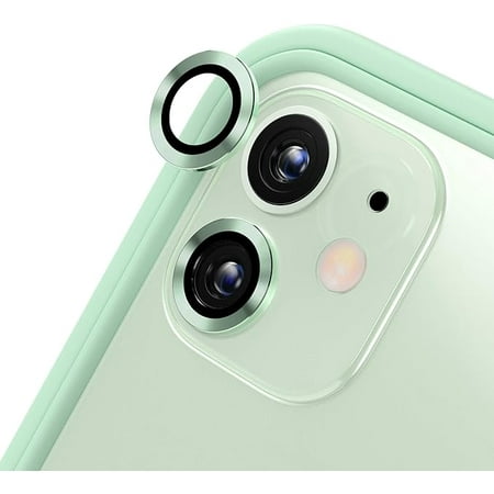 [Pack of 2]RHINOSHIELD Camera Lens Protector Compatible with[iPhone 11/12 mini/12/iPad Air 4/5] Impact Protection-High Clarity&Scratch/Fingerprint Resistant 9H Tempered Glass with Aluminum Trim-Green