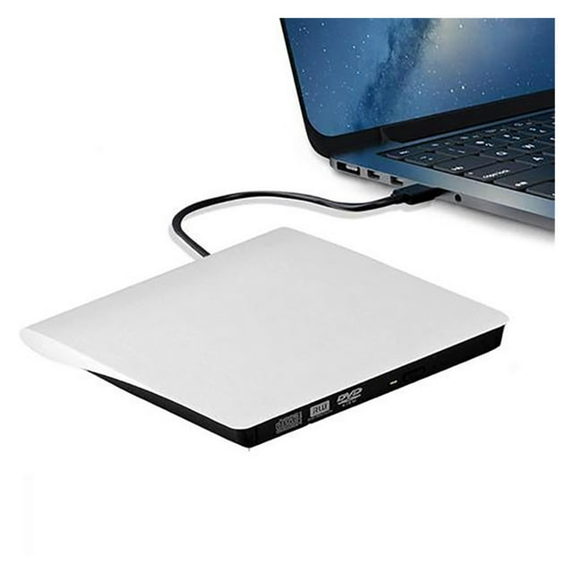 Portable USB 3.0 DVD-ROM Optical Drive External Slim CD-ROM RW Disk Reader Desktop PC Laptop Tablet Promotion DVD Player ,Easy to Install