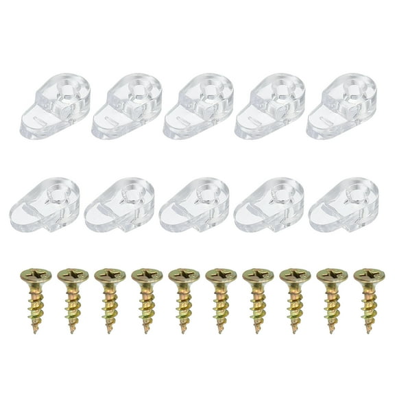 Uxcell Glass Retainer Clips, 20 Packs Cabinet Glass Clips Mirror Holder Clips for Fixing 3-4mm Glass Cabinet Doors