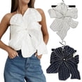 thumbnail image 4 of Sexy Hot Girl Style Suspenders Spring New Style Handmade Beaded Flower Design Tube Top Backless Lace-Up Top Trend, 4 of 7
