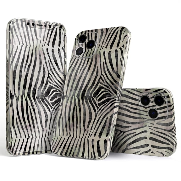 DesignSkinz Watercolor Zebra Pattern Full-Body Skin Decal Wrap Cover for iPhone 16