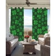 thumbnail image 6 of St. Patrick's Day Kitchen Curtains Spring Green Shamrock Grass Lucky Cafe Short Curtains for Bathroom Blackout Window Curtain Grommet Small Window Treatment Drapes for Bedroom Living Room 27.5"x39"x2, 6 of 9