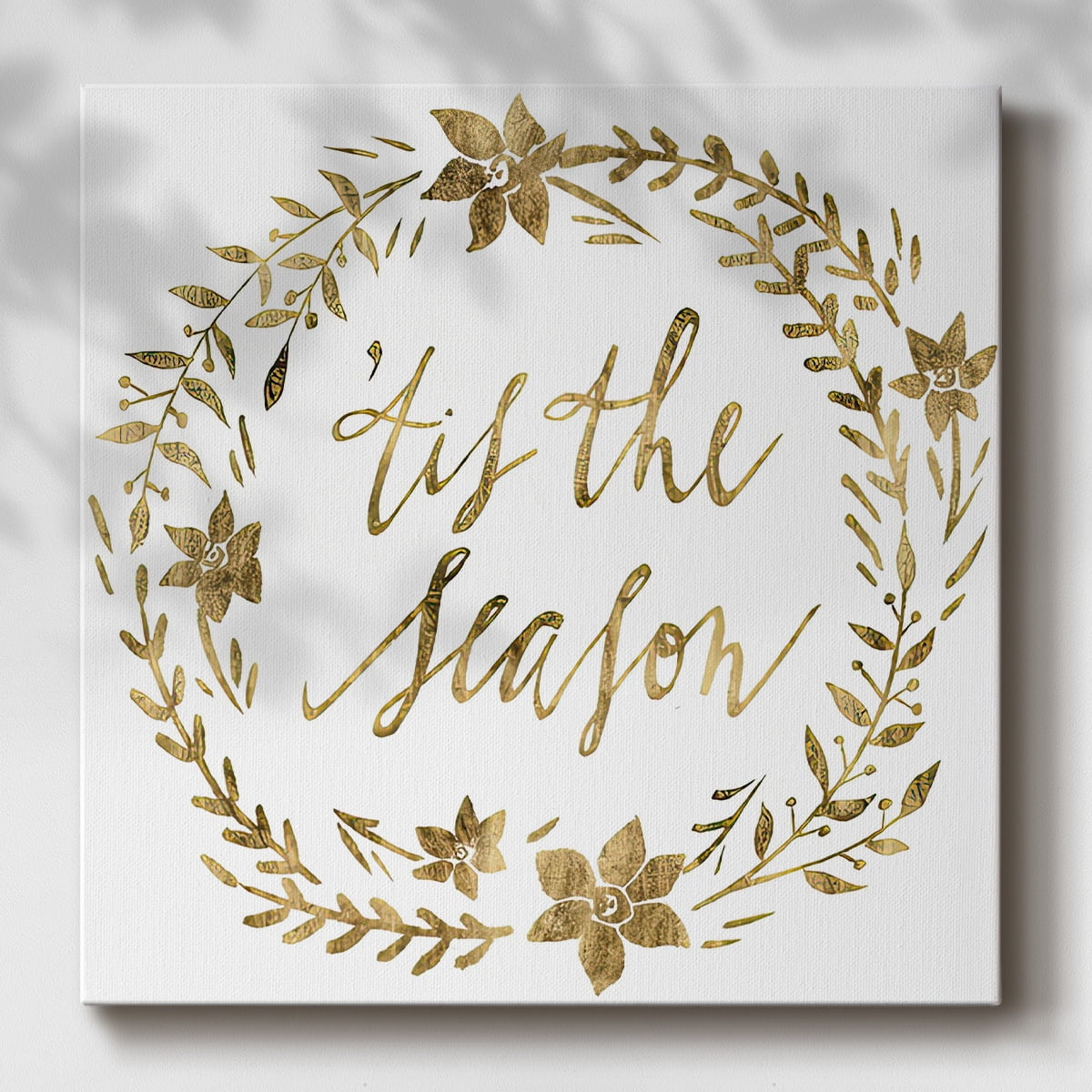 Golden Christmas I- Gallery Wrapped Canvas