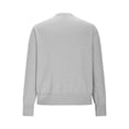 thumbnail image 7 of TKKCS Womens Long Sleeve Knit Sweaters- Loose Fit Pullover Soft Lightweight V Neck Casual Tops Silver Size 2XL, 7 of 7
