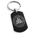 thumbnail image 1 of Stainless Steel Norse Valknut Knot Viking Engraved Dog Tag Keychain Keyring, 1 of 1