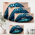 thumbnail image 4 of Designart ' Woman Lips With Black Lipstick Blue Diamonds ' Modern Canvas Wall Art Print, 4 of 4