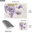 thumbnail image 3 of Square Leather Placemat Set One SizeX2 Heat-Resistant Washable Kitchen Table Decorations Butterflies and Wisteria Flowers, 3 of 8