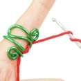 thumbnail image 1 of Handmade Crochet Tension Circle Metal Open Yarn Guide Finger Holders Adjustable Lefties & Righties Zig, 1 of 8