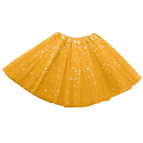 Idoravan Women's Basic Versatile Skirt Tutu for Women Adults Tutu Skirts for Women Sequin Skirt Womens Pleated Gauze Short Skirt Adult Dancing Skirt Star Sequin Gauze Dress