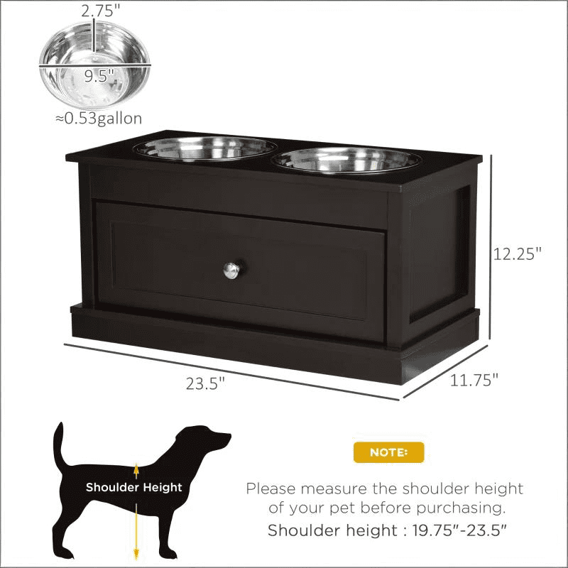 Pet Food Bowl Dog Feeding Station, Large Elevated Dog Bowls