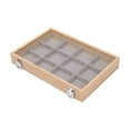 thumbnail image 5 of Segolike Earring Organizer Tray Wooden Girls Gifts Jewelry Box for Home Shop Counter 12 Grids Gray, 5 of 8