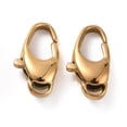 thumbnail image 2 of Ion Plating(IP) 304 Stainless Steel Lobster Claw Clasps Golden 15x8x4.5mm Hole: 1mm., 2 of 3