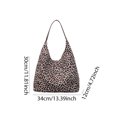 thumbnail image 2 of HUISZJ Leopard Print Shoulder Bag, Women Top Handle Bag, Large Capacity Tote Bag Simple Commuting Bag for Work Travel Outdoor (Beige), 2 of 10