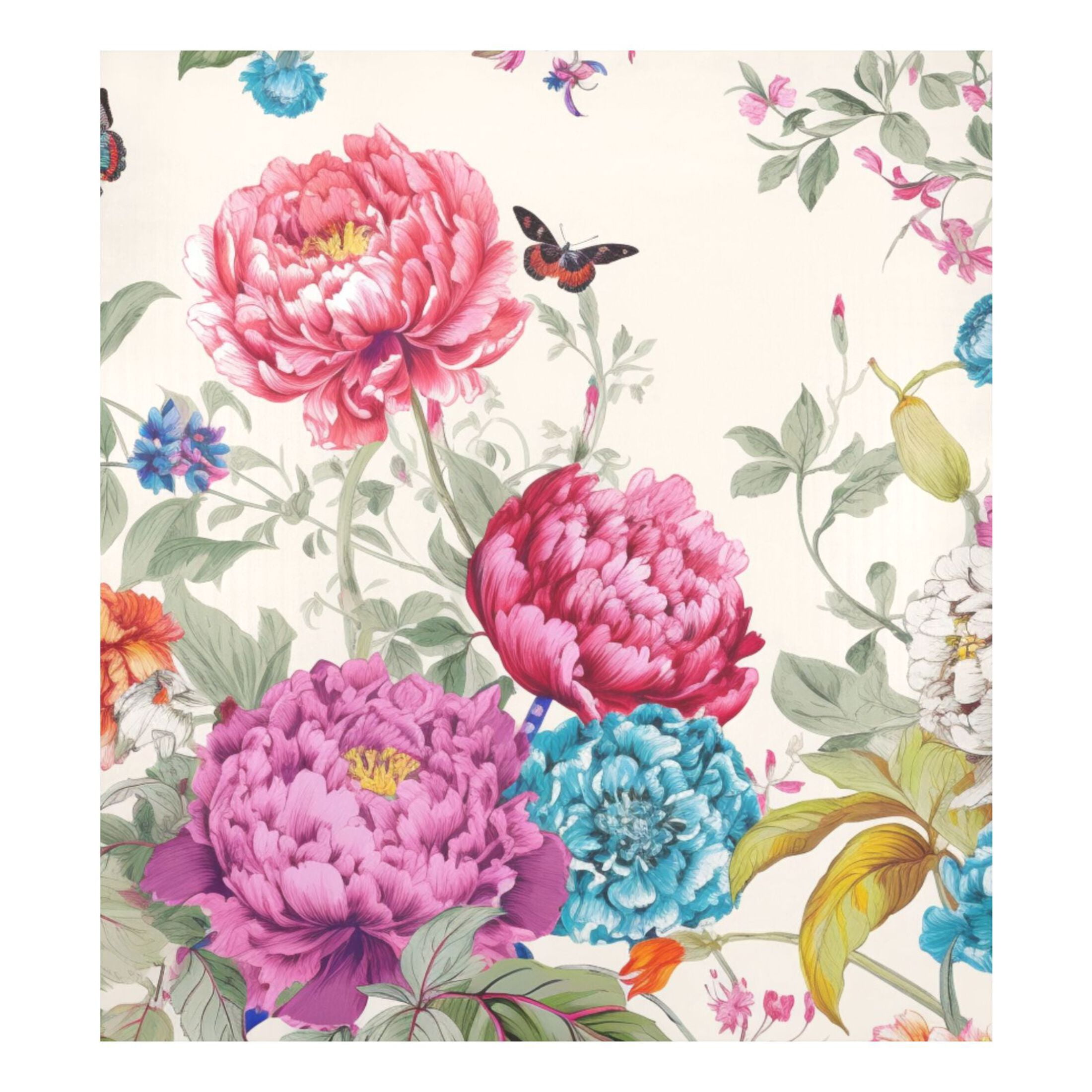 Flower Butterfly Magnetic Dishwasher Cover Magnet Refrigerator Dishwashers Sticker Kitchen Decorative Art Panel Decal 23"x26"
