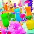 thumbnail image 4 of Fun Express 12-Piece 14oz Neon Hurricane Beverage Glasses for Mardi Gras and Tropical Luau Parties, Blue, Green, Yellow, Orange, Pink and Purple, 4 of 6