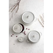 Staub Cast Iron 5.5-qt Round Cocotte - White Truffle