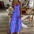 thumbnail image 4 of Purple Flower Power Sleeveless Dress elegant dresses for women african dresses for woman, 4 of 6