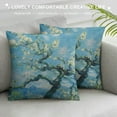 thumbnail image 3 of Nawypu Van Gogh Accent Pillows The Starry Night Pillowcase,Durable Throw Pillows Square Cushion Covers (Almond Blossom Blue), 3 of 5