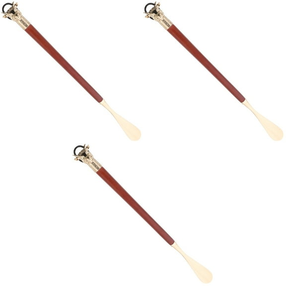 WORGEOUS 3pcs Shoe Horn 46cm Long Handle Senior Shoe Horn Cow Head Decoration Men Women Shoe Horn