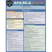 APA/MLA Guidelines - 7th/9th Editions Style Reference for Writing : a QuickStudy Laminated Guide (Edition 4) (Other)
