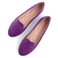 thumbnail image 1 of Zapatos planos SAILING LU para mujer, piel vegana, color morado, talla 6.5, 1 of 7