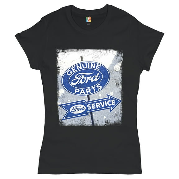 Tee Hunt Genuine Ford Parts T-Shirt High Performance American Made Licensed Women's T-Shirt Tee