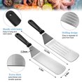 thumbnail image 4 of Flat Top Griddle Accessories Set for Blackstone and Camp Chef, Professional Grill Spatula Set with Burger Spatulas Scraper, BBQ Tool Griddle Utensils Kit for Men Outdoor Flattop Grills Cooking (Black), 4 of 4