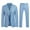 Light Blue, variant on Mens Slim Fit 3 Piece Suit Classic Business Wedding Outfit Sets, Polyester