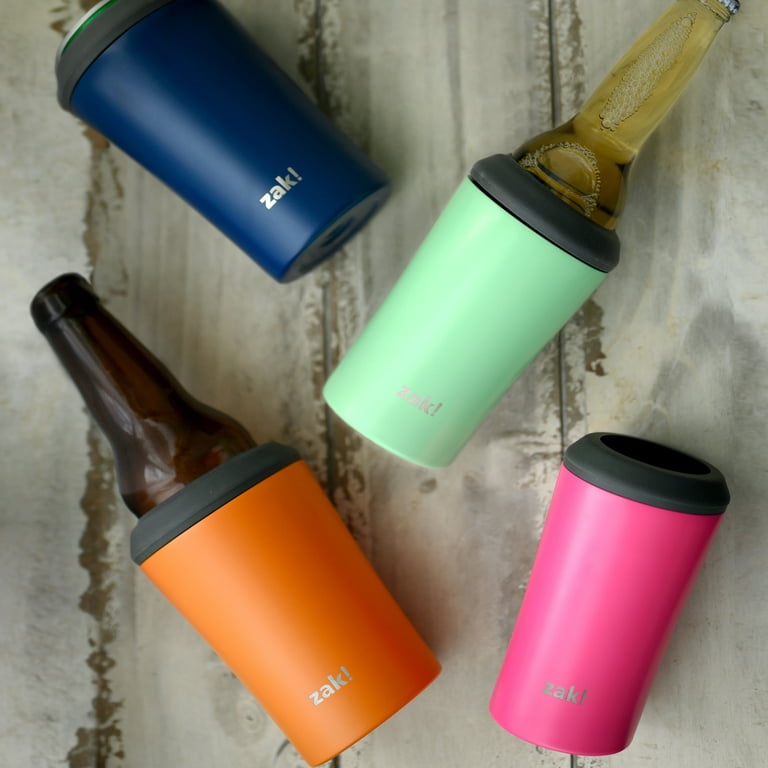 Zak! 3 in 1 Cooler koozie Fits cans bottles and slim cans stainless steel
