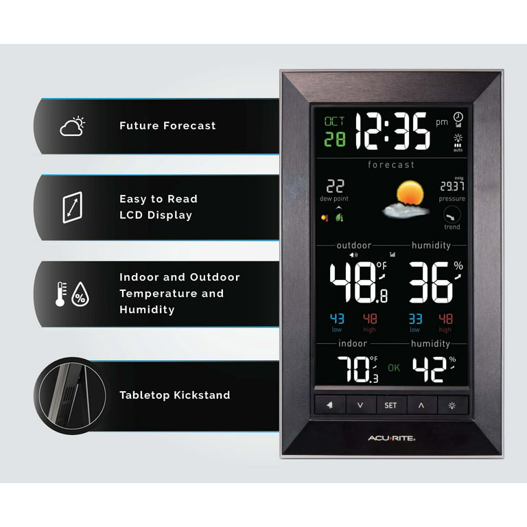 AcuRite Home Weather Station with Color Display for Indoor/Outdoor  Temperature