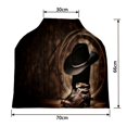 thumbnail image 2 of ECZJNT American West rodeo Cowboy Nursing Cover Baby Breastfeeding Infant Feeding Cover Baby Car Seat Cover, 2 of 2