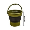 thumbnail image 3 of JingChun Collapsible Bucket Cleaning Bucket Mop Bucket Folding Foldable Portable Small Plastic Water Supplies for Outdoor Garden Camping Fishing Car Wash Space Saving Green Round B One Size, 3 of 5