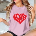 thumbnail image 4 of WREESH Women's Graphic Tee Shirts Valentine's Day Love Heart Printed T-Shirts for 2025 Spring Summer Tops Valentin Gifts Pink, 4 of 5