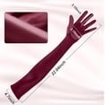 thumbnail image 3 of CAILDANL Long Opera Party Gloves for Women 1920s 20s Satin Gloves Costumes Elbow Length Bridal Evening Dress, 22 inches, 3 of 7