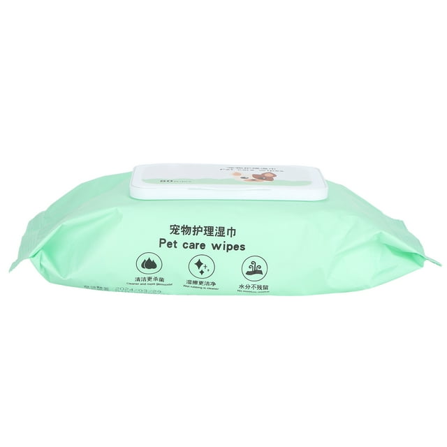 Pet Wet Wipes, Soft Indoor Outdoor 80Pcs Dog Grooming Wipes For Dogs For Cats
