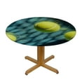thumbnail image 3 of Round with , Tennis Ball Outdoor Picnic Table Cover, Oil-Proof Fitted Round Table Cloth, 3 of 8