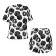 thumbnail image 5 of Naloa Hand Drawn Tomatoes Women's Short-Sleeved Pajama Set, Loungewear, Summer pajamas, Breathable Cozy - X-Large, 5 of 9