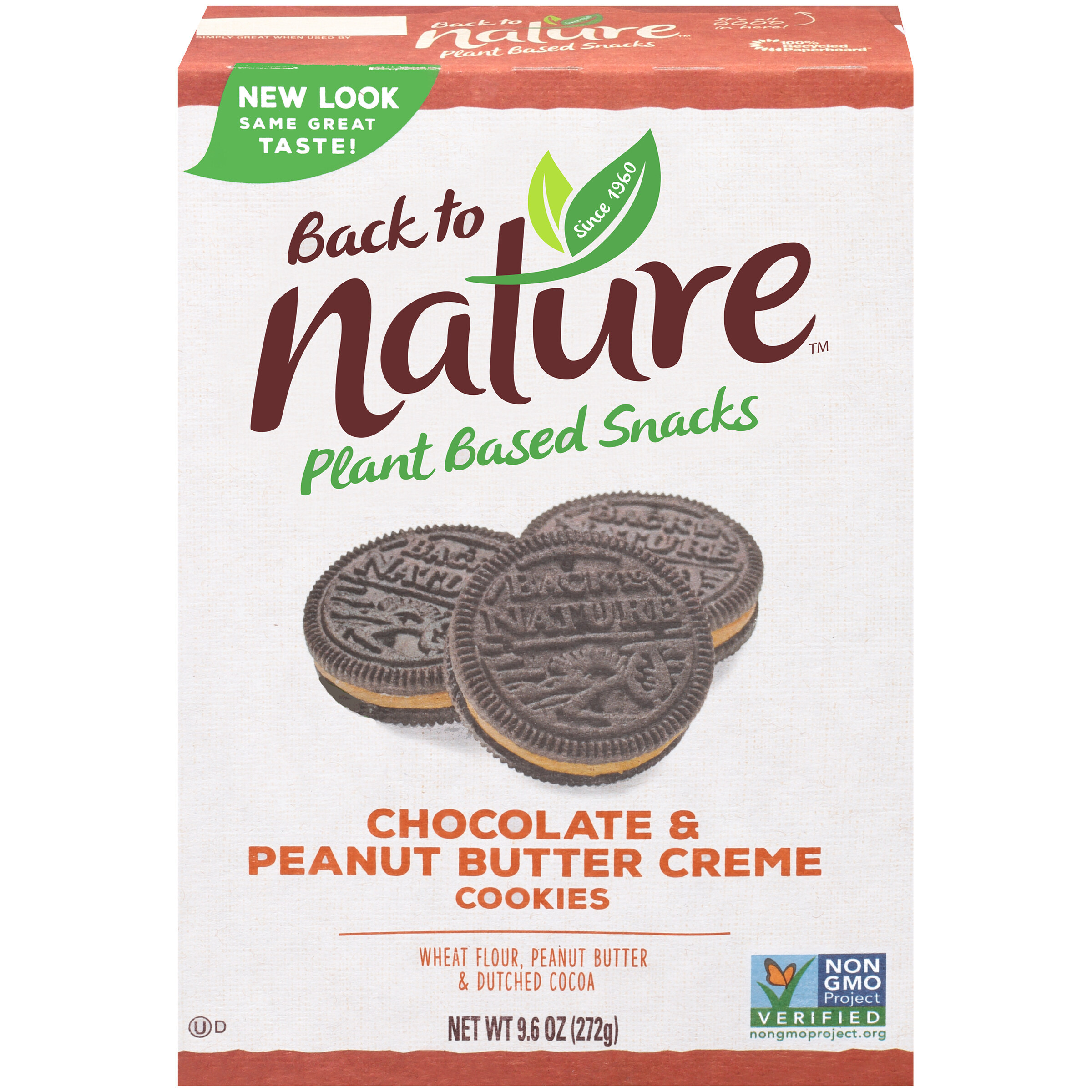 Back To Nature Plant Based Snacks Classic Creme Cookies 12 Oz Box Walmart Com