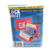 Red Lock Wallet RFID Blocking Wallet, Protection From Identity Theft