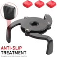 thumbnail image 4 of Universal Oil Filter Wrench, Steel Three-jaw Adjustable Removal Tool, Anti-slip & Rustproof One-way Change for 1/4 Hole 3/8" Socket Adapters (Black) -, 4 of 6