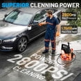 thumbnail image 5 of SPBTAR 4-1 Pressure Washer, 2800PSI 1.7GPM High Pressure Cleaner with Vacuum Cleaner,0° -180° Swivel Joint & Soap Tank for Car/Fences/Driveway/Home/Patio Cleaning, 5 of 11