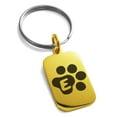 thumbnail image 1 of Stainless Steel Letter E Initial Cat Dog Paws Monogram Engraved Small Rectangle Dog Tag Charm Keychain Keyring, 1 of 1