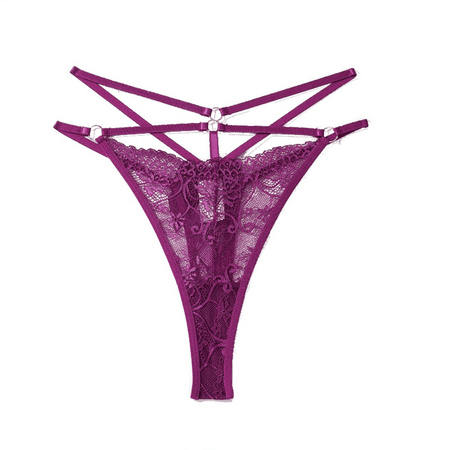 Fulorrnie Underwear for Women Breathable Cheeky Comfort Seamless Panty Cute High Cut Waist Elastic Panties  Purple  L