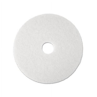 Super Polish Floor Pad 4100 13" Diameter, White, 5/Carton