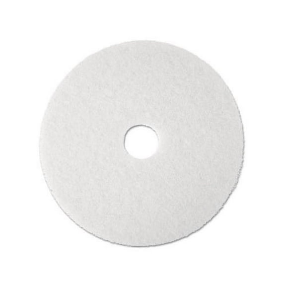 Super Polish Floor Pad 4100 13" Diameter, White, 5/Carton