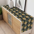 thumbnail image 4 of Yellow Boho Floral Table Runner - 120 Inch Long, Kitchen Dining Table Runner Dresser Scarves, Vintage Southwestern Ethnic Tribe Botanical Farmhouse Decor for Coffee Tables Wedding Party Banquet, 4 of 8