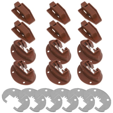 6 Sets Drawer Guide Kit for Dresser Replacement Center Mount Drawer Slides Repair Kit with Stop