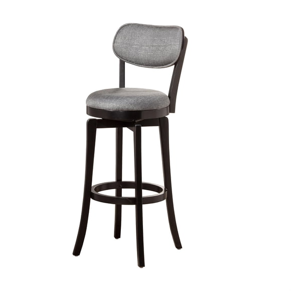 Hillsdale Sloan 30" Wood Transitional Bar Stool in Black/Gray