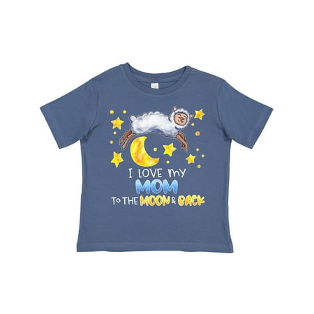 

Inktastic I Love My Mom to the Moon and Back Cute Sheep Gift Toddler Boy or Toddler Girl T-Shirt